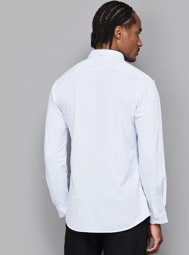 VAN HEUSEN Textured Slim Fit Formal Shirt