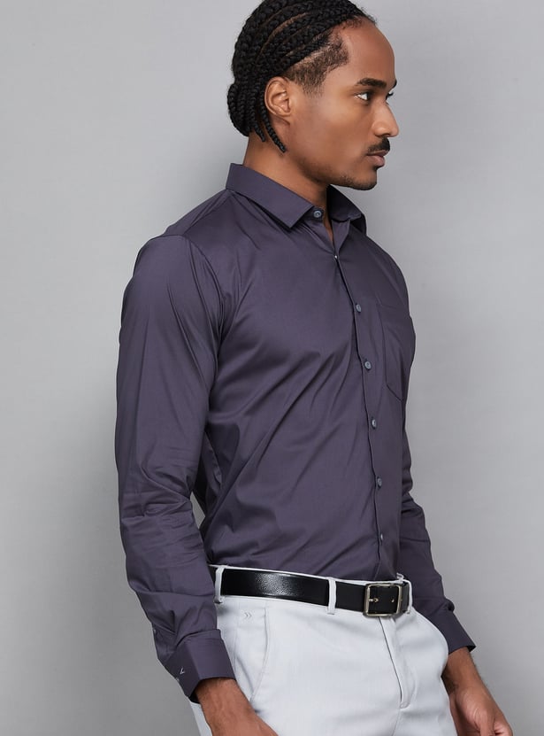 VAN HEUSEN Solid Slim Fit Formal Shirt