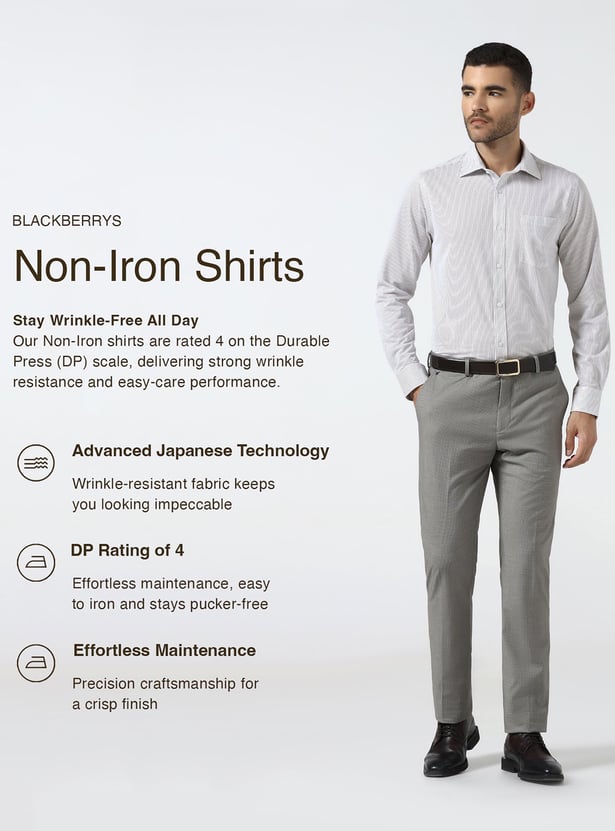 BLACKBERRYS Striped Slim Fit Formal Shirt