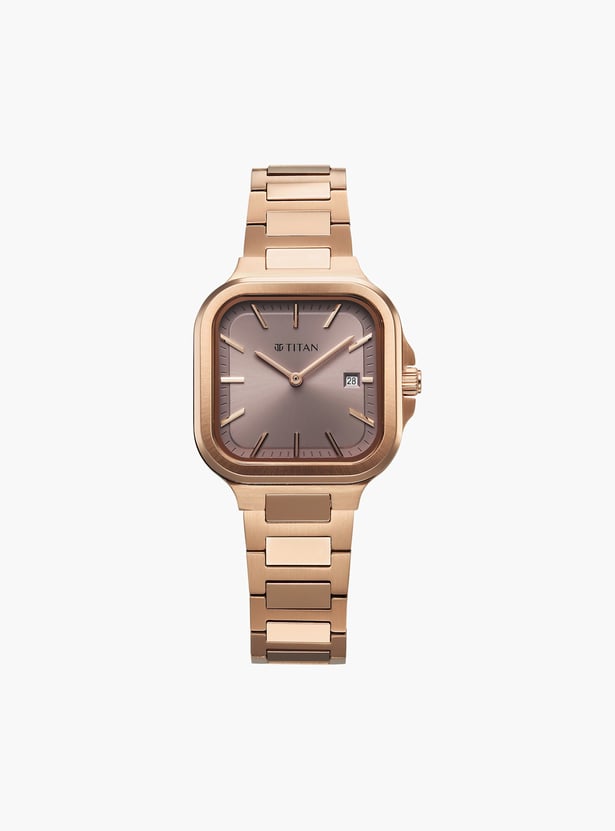 TITAN Slim Square Stainless Steel Analog - NU95291WM01