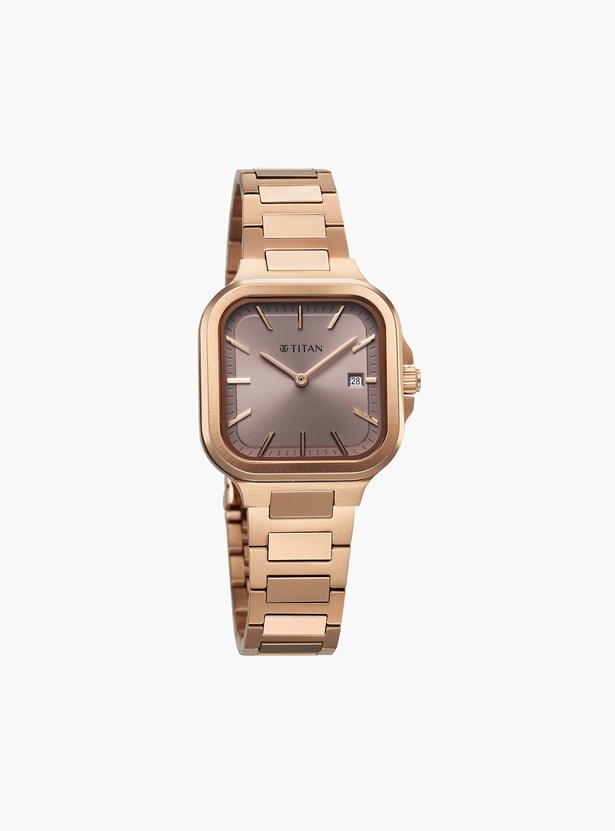 TITAN Slim Square Stainless Steel Analog - NU95291WM01