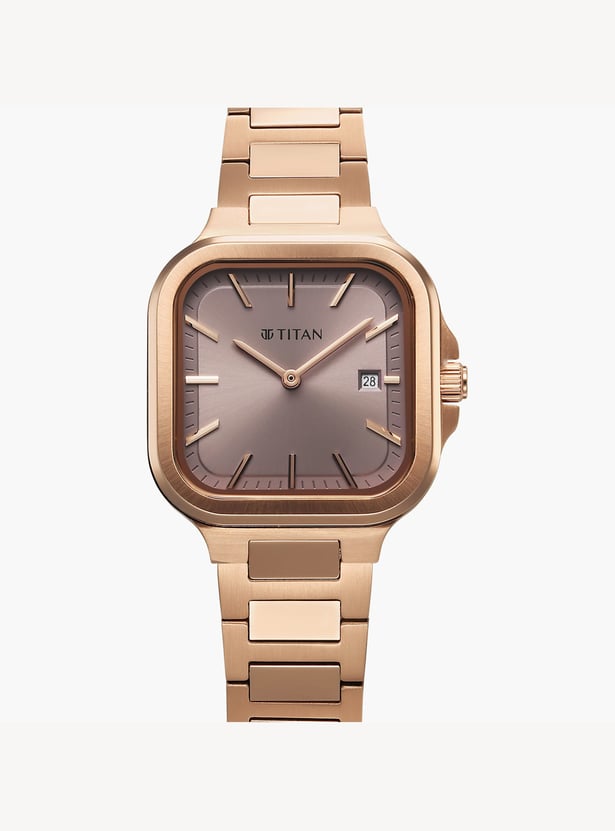 TITAN Slim Square Stainless Steel Analog - NU95291WM01