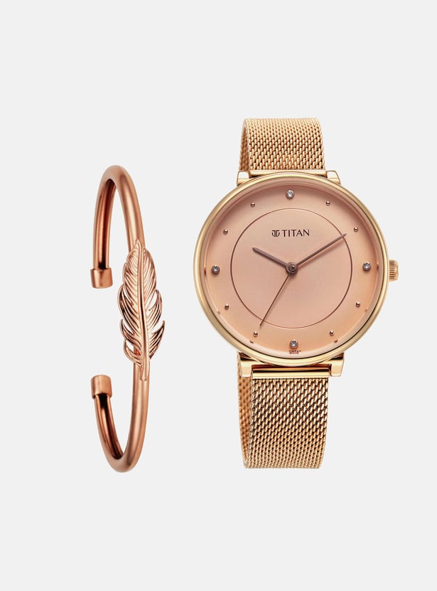 TITAN Purple Stackables Analog Watch with Bracelet - NU2673WM04F