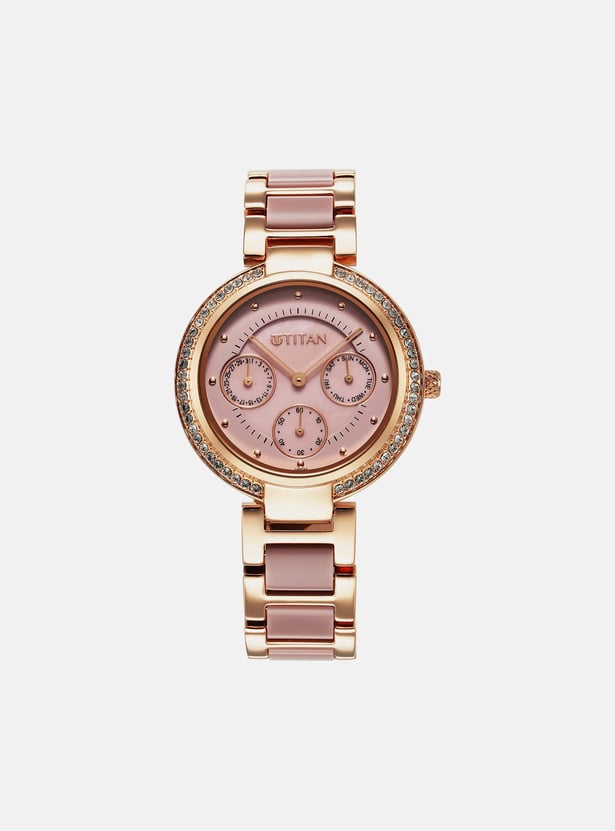 TITAN Acetate Embellished Multifunction Watch - NU95187KD02