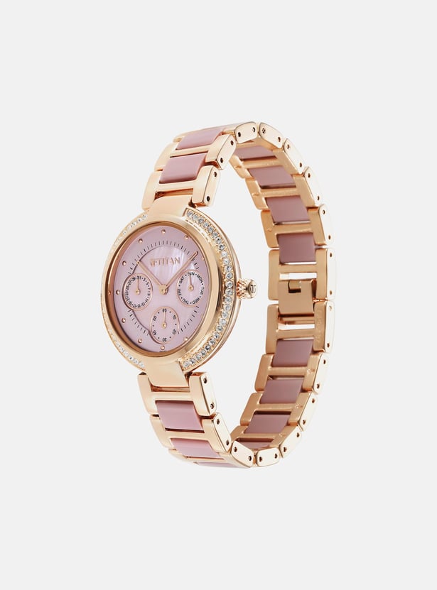 TITAN Acetate Embellished Multifunction Watch - NU95187KD02
