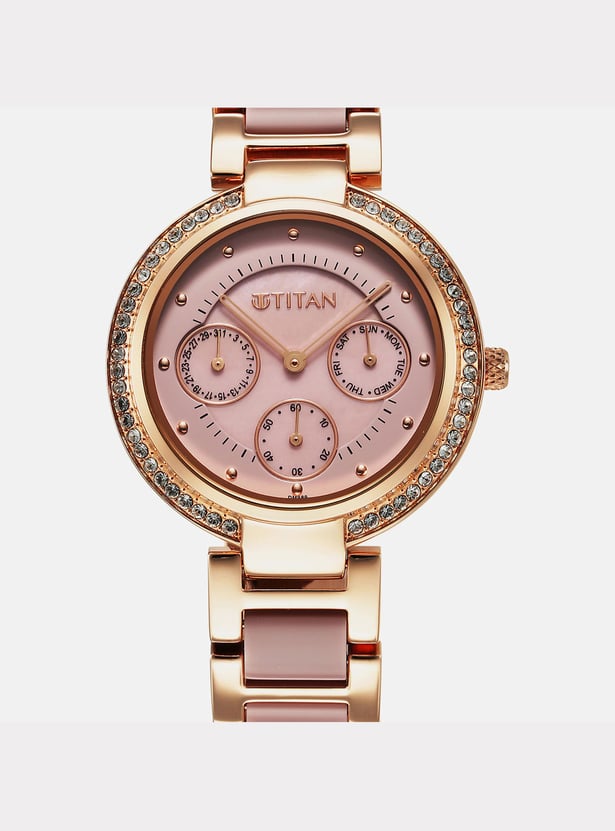 TITAN Acetate Embellished Multifunction Watch - NU95187KD02