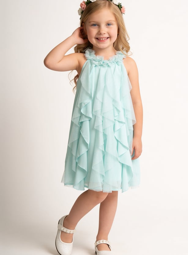FAME FOREVER Girls Ruffles A-Line Dress