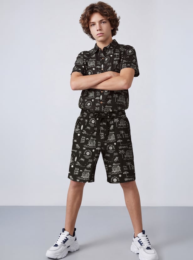 FAME FOREVER Boys Graphic Print Regular Shorts