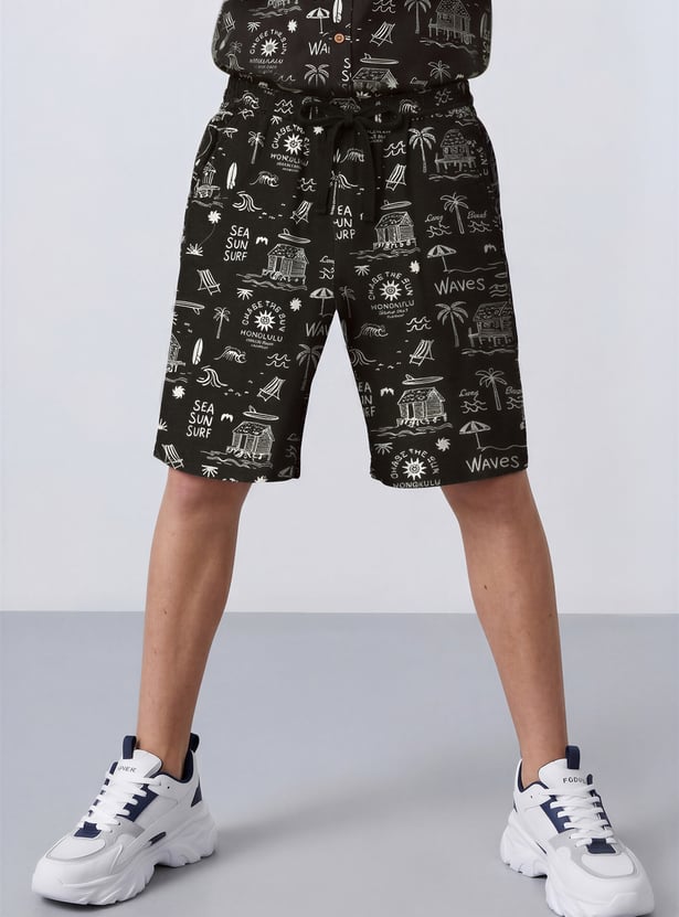 FAME FOREVER Boys Graphic Print Regular Shorts
