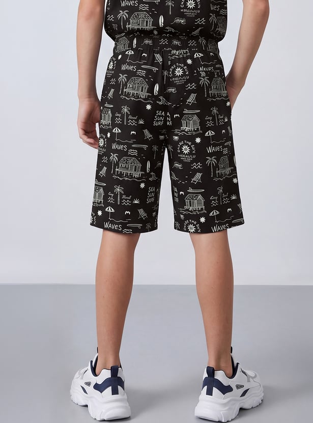 FAME FOREVER Boys Graphic Print Regular Shorts