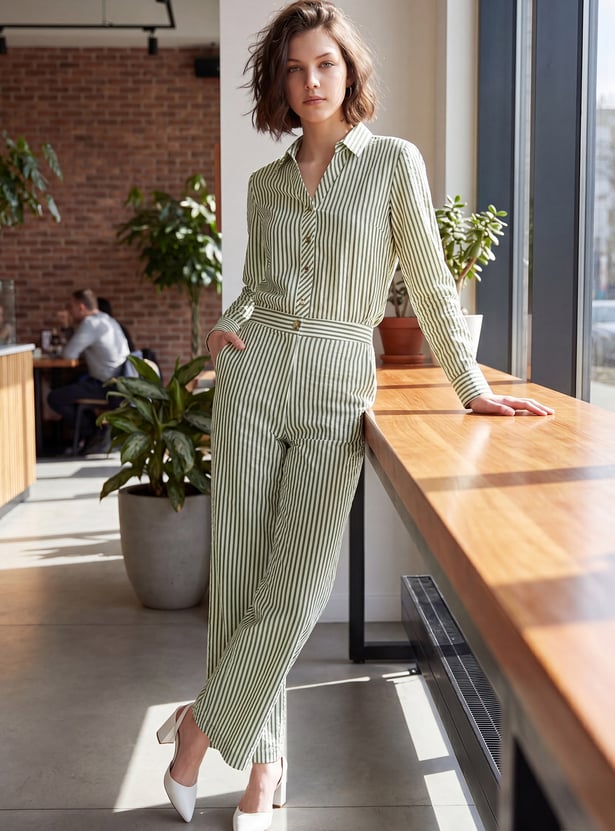 CODE Striped Trousers