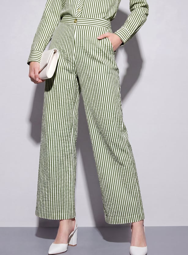 CODE Striped Trousers