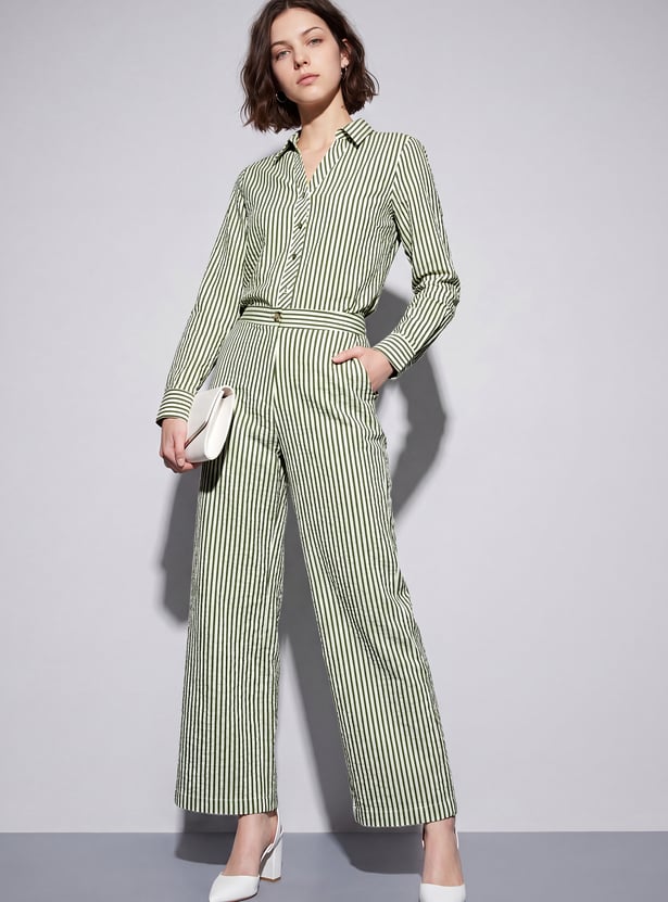 CODE Striped Trousers
