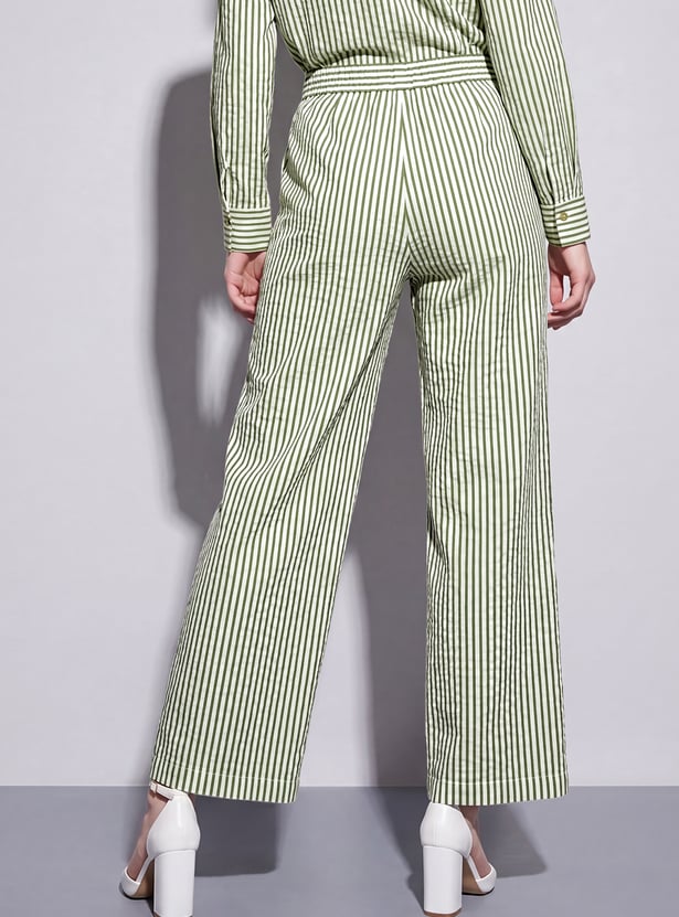CODE Striped Trousers