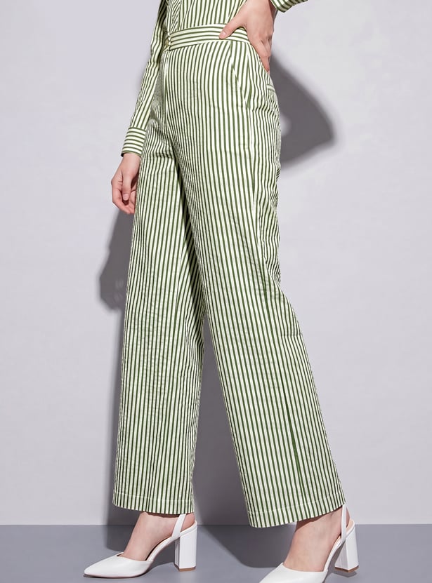 CODE Striped Trousers