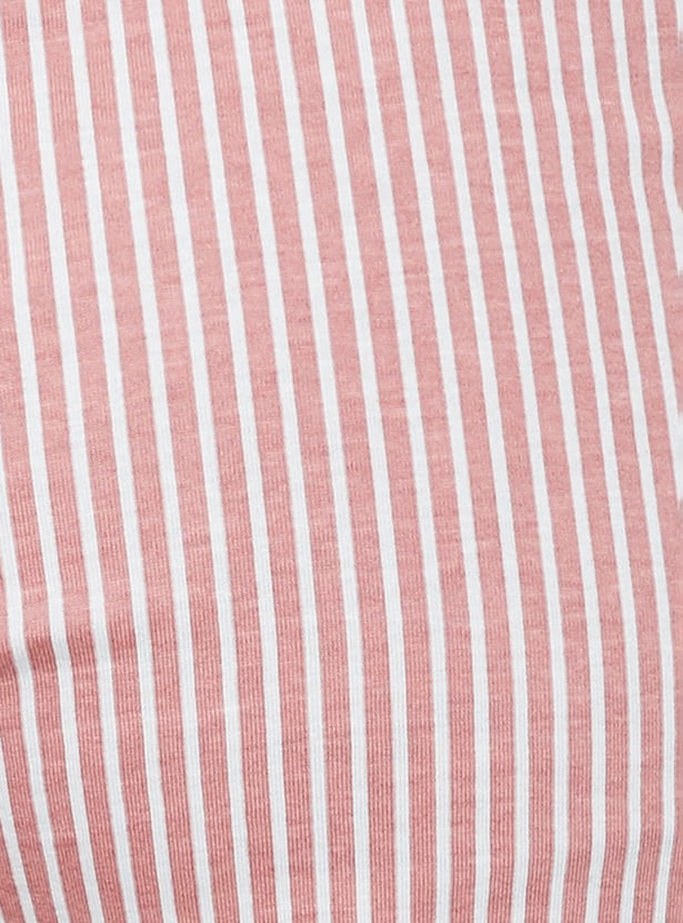 GINGER Striped Elasticated Drawstring Shorts