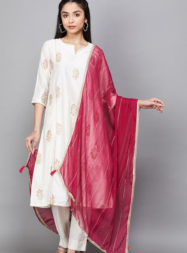 SPAN Striped Dupatta