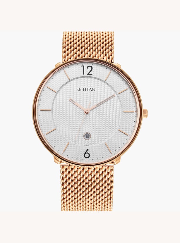 TITAN Black & Gold Analog Watch - NU1849WM01