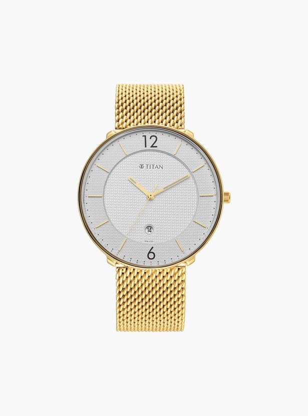 TITAN Black & Gold Quartz Analog Watch - NU1849YM01