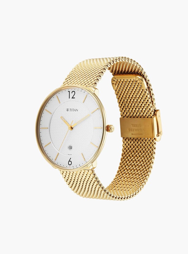 TITAN Black & Gold Quartz Analog Watch - NU1849YM01