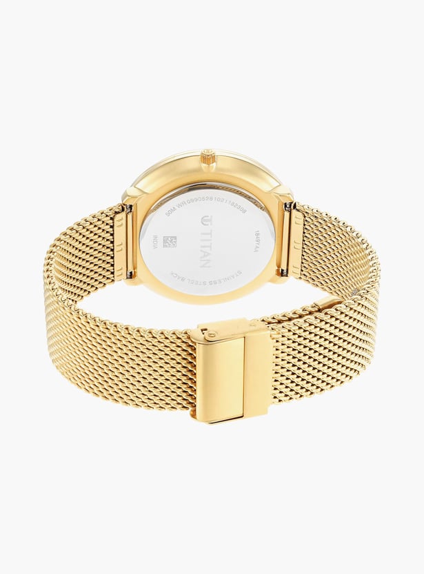 TITAN Black & Gold Quartz Analog Watch - NU1849YM01