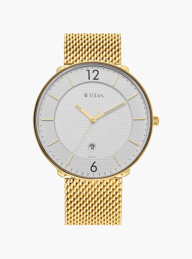 TITAN Black & Gold Quartz Analog Watch - NU1849YM01