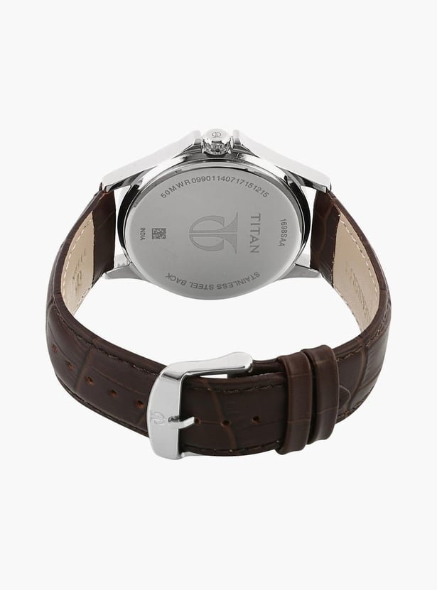 TITAN Leather Strap Multifunction Wrist Watch - NU1698SL01