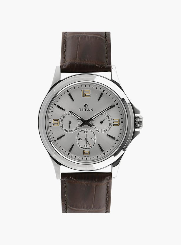 TITAN Leather Strap Multifunction Wrist Watch - NU1698SL01