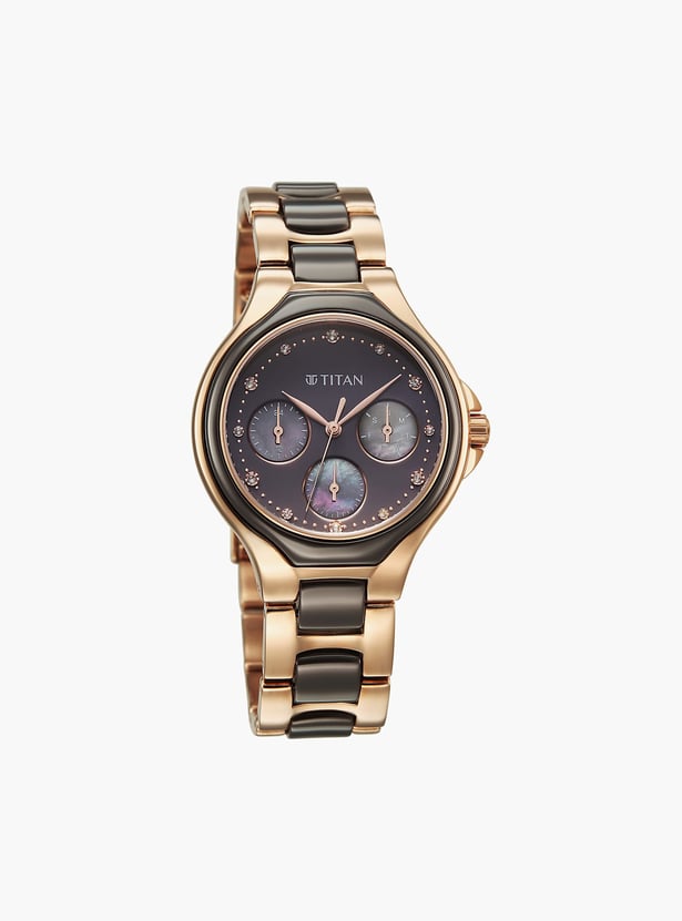 TITAN Glamour Embellished Multifunction Watch - NU95325KD02