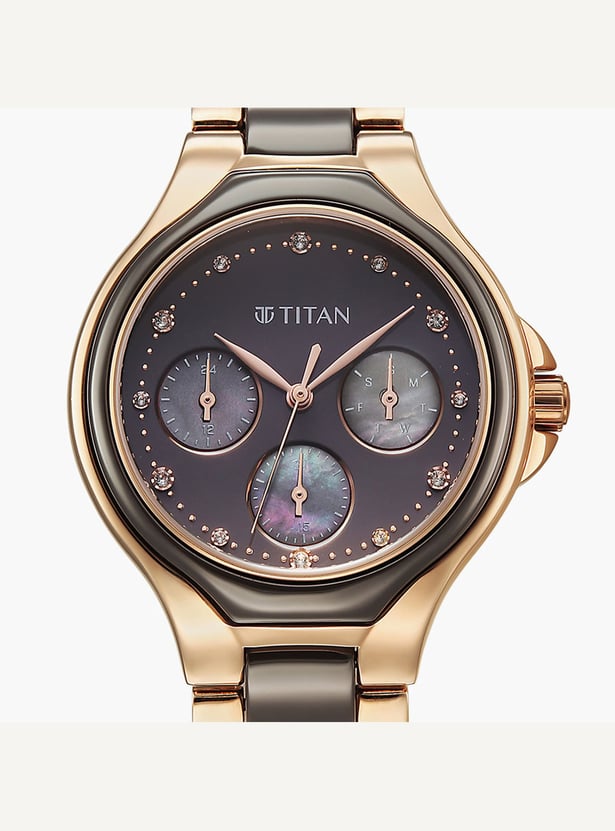 TITAN Glamour Embellished Multifunction Watch - NU95325KD02