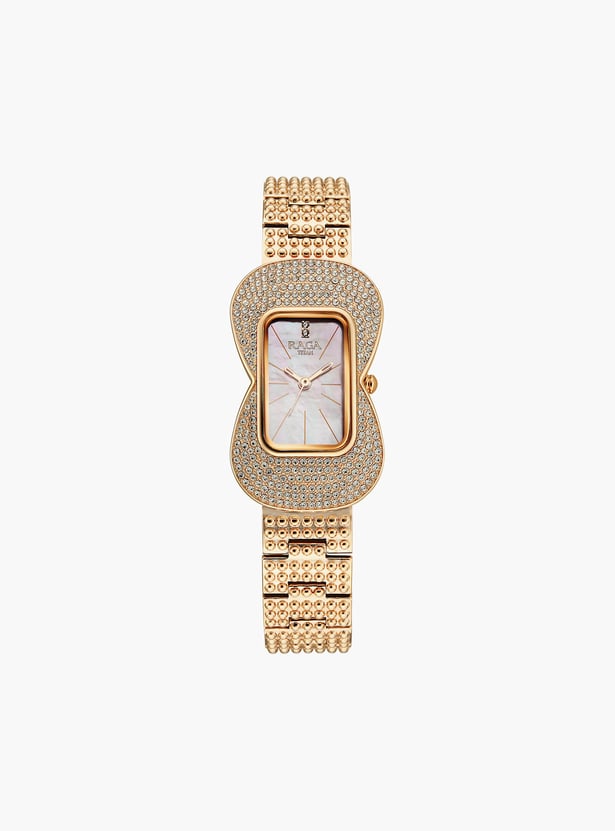 TITAN Raga Glimmers Embellished Watch with Ring - NU95340WM01F