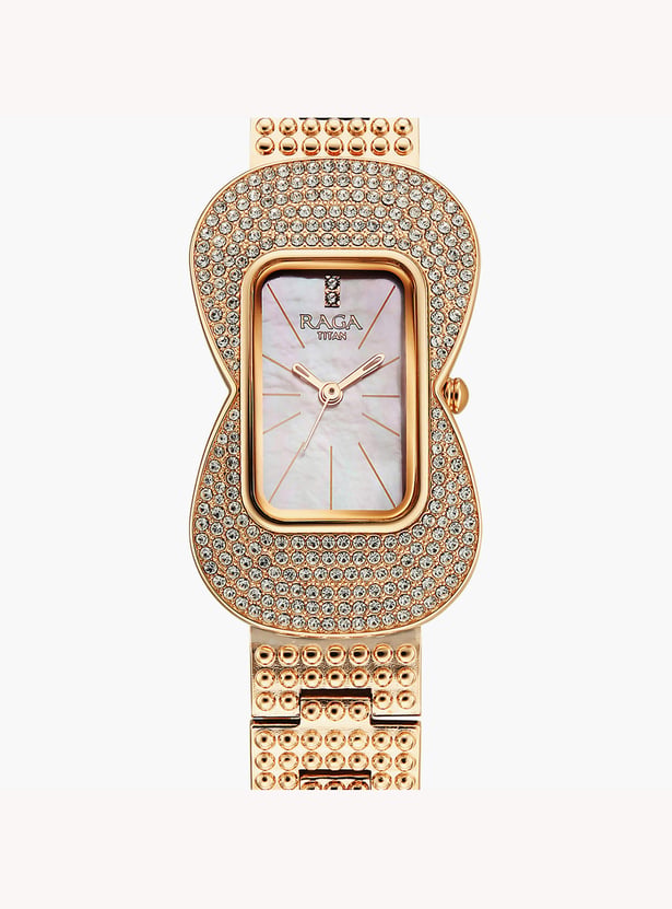 TITAN Raga Glimmers Embellished Watch with Ring - NU95340WM01F