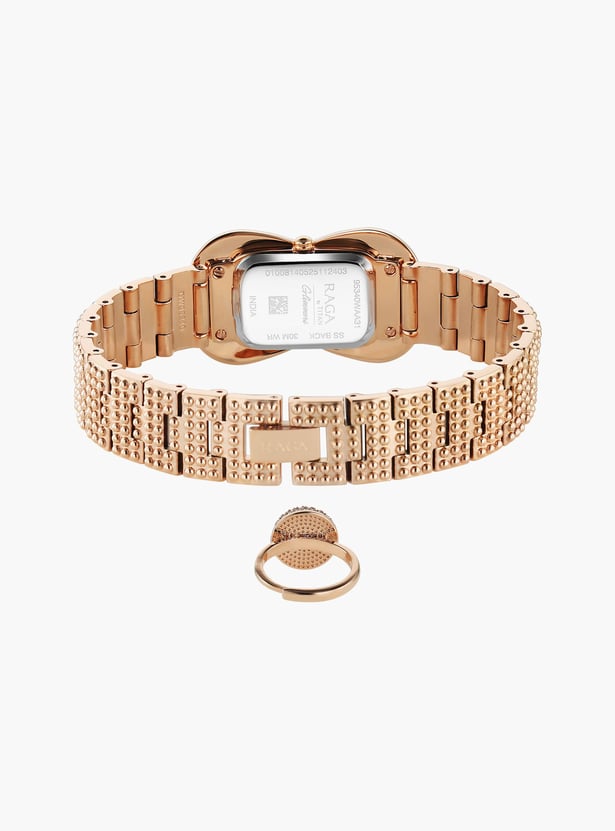 TITAN Raga Glimmers Embellished Watch with Ring - NU95340WM01F