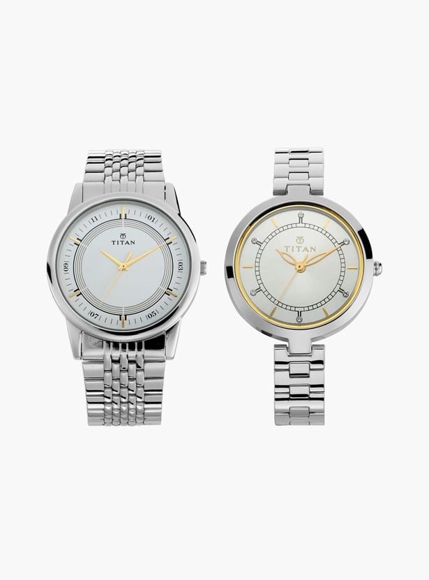 TITAN Bandhan Analog Couple Watch Set - NU17732603SM01