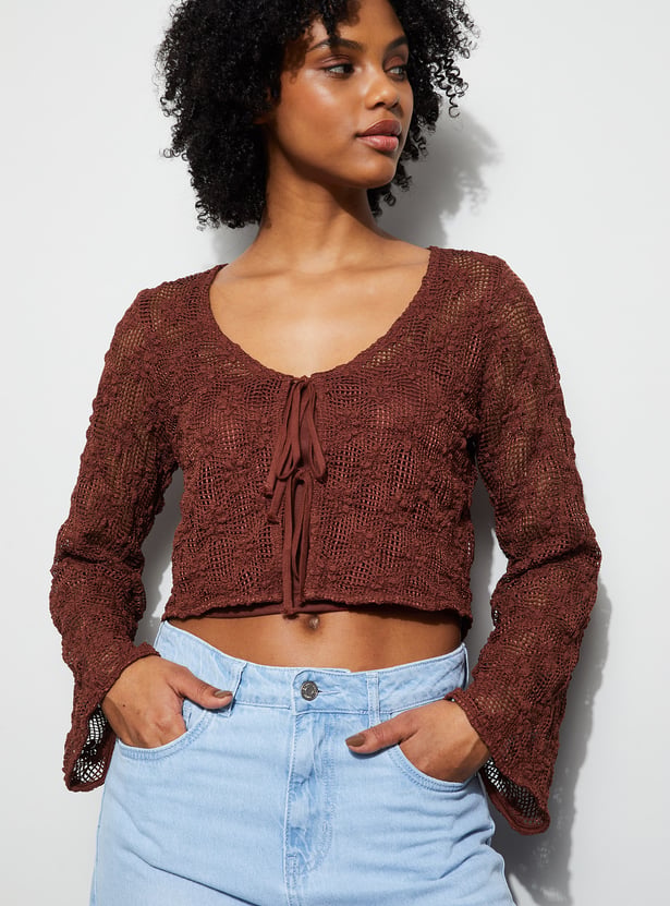 GINGER Crochet Crop Top with Camisole