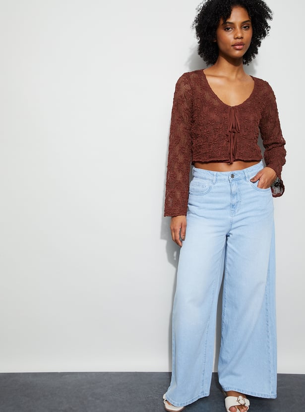 GINGER Crochet Crop Top with Camisole
