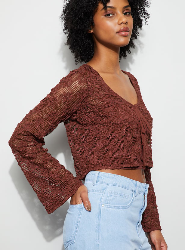 GINGER Crochet Crop Top with Camisole