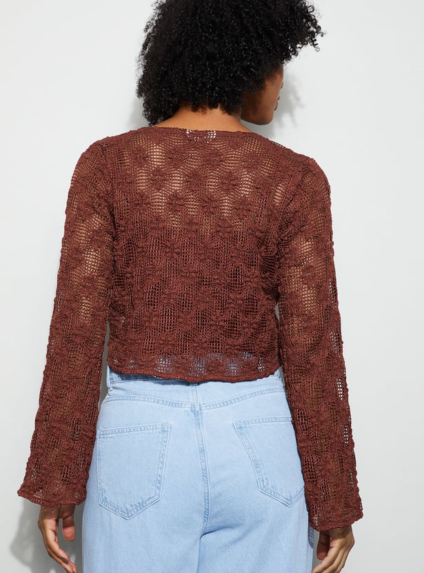 GINGER Crochet Crop Top with Camisole