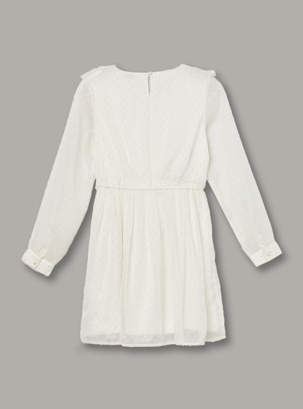 FAME FOREVER Girls Embellished Ruffle Dress
