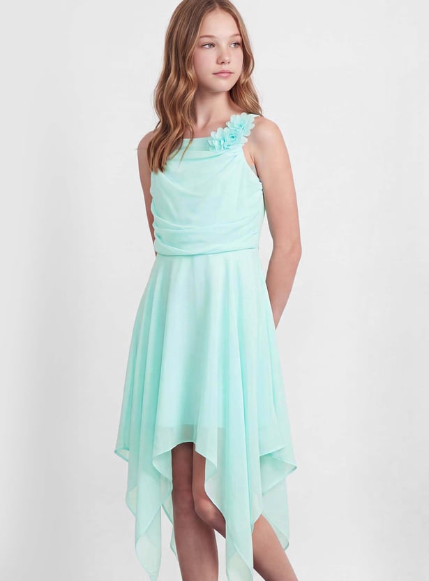 FAME FOREVER Girls Floral Accent Dress