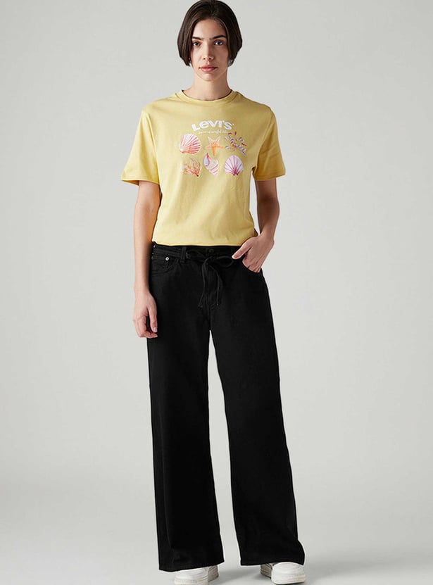 LEVI'S Solid Wide Leg Jeans
