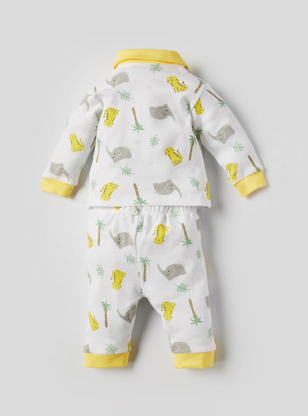 FAME FOREVER Boys Animal Print Infant Basic Sets