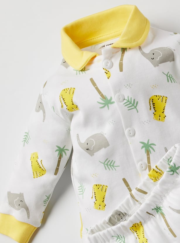 FAME FOREVER Boys Animal Print Infant Basic Sets