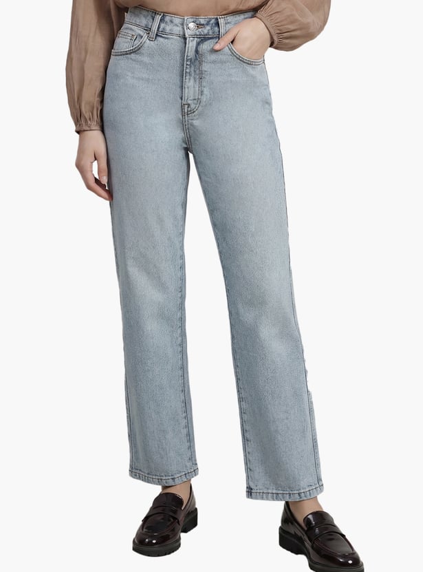VERO MODA Solid Straight Fit Jeans