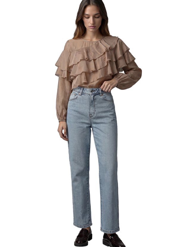 VERO MODA Solid Straight Fit Jeans