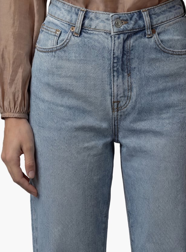 VERO MODA Solid Straight Fit Jeans