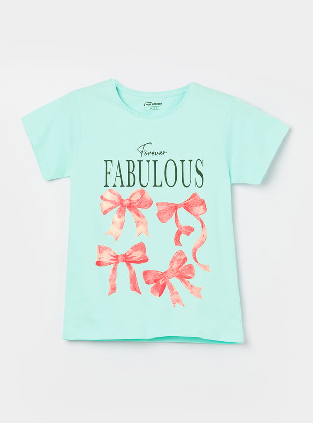 FAME FOREVER Girls Graphic Print T-shirt