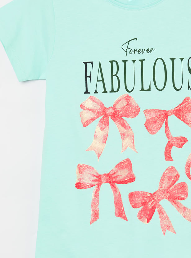 FAME FOREVER Girls Graphic Print T-shirt