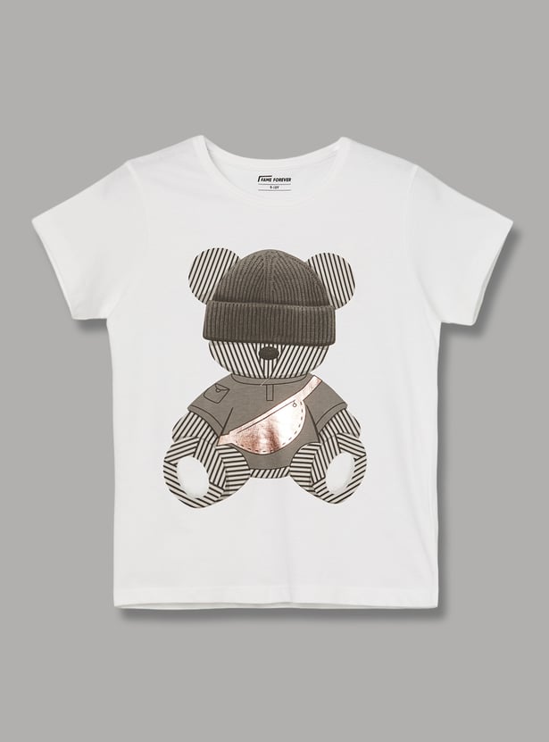 FAME FOREVER Girls Graphic Print T-shirt