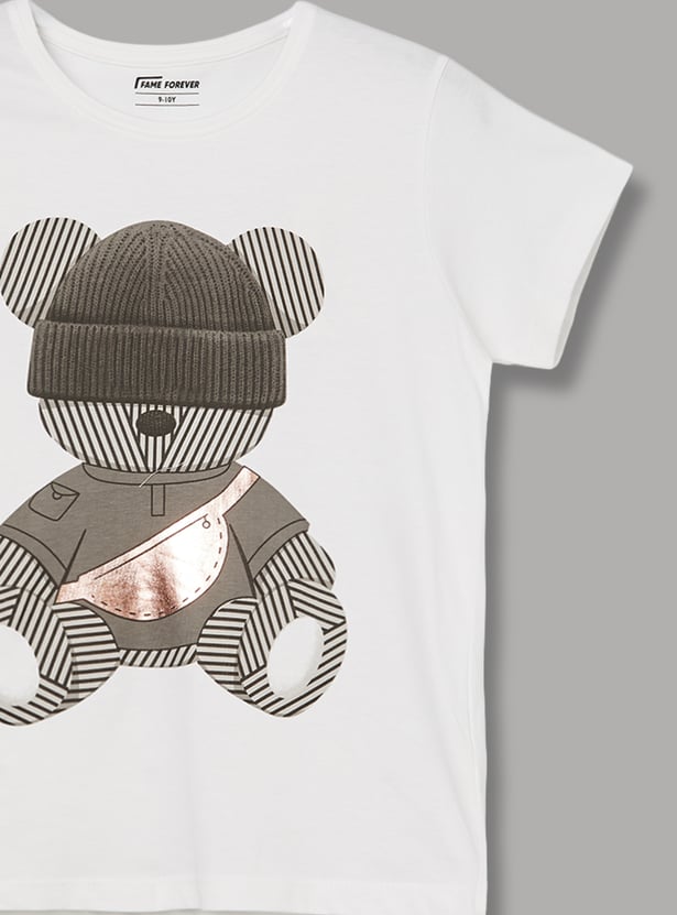 FAME FOREVER Girls Graphic Print T-shirt